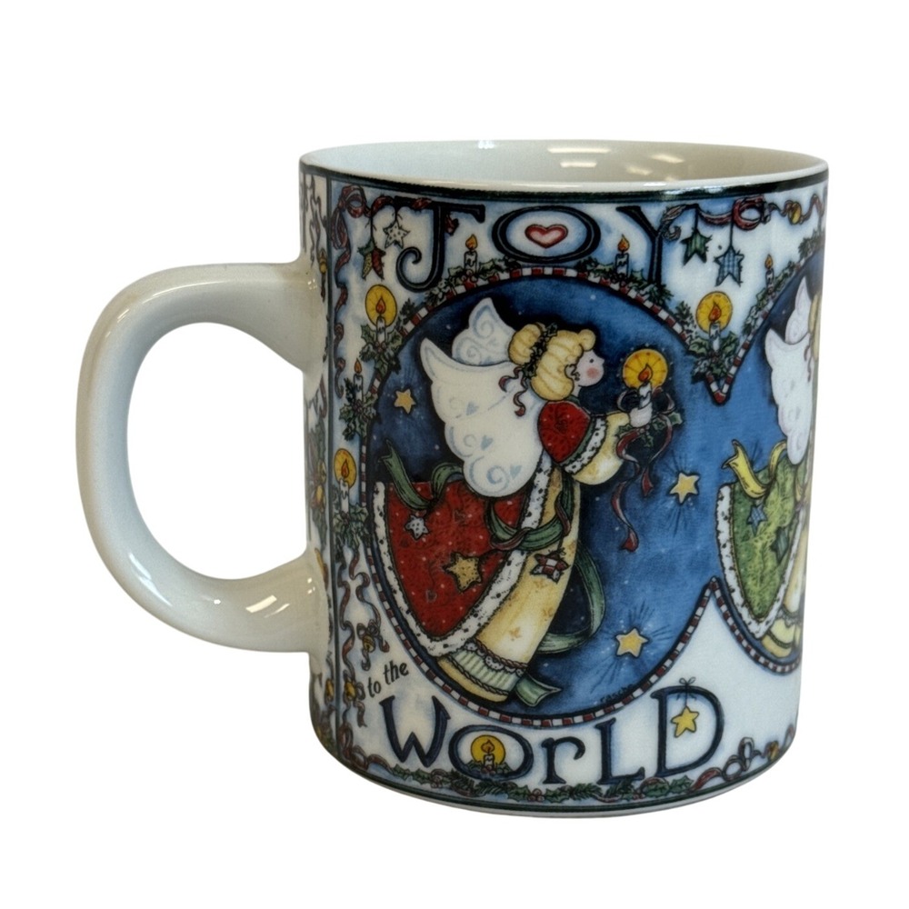 Divinity Joy to the World Christmas Mug Shelly Rasche Angels Traditional Holiday